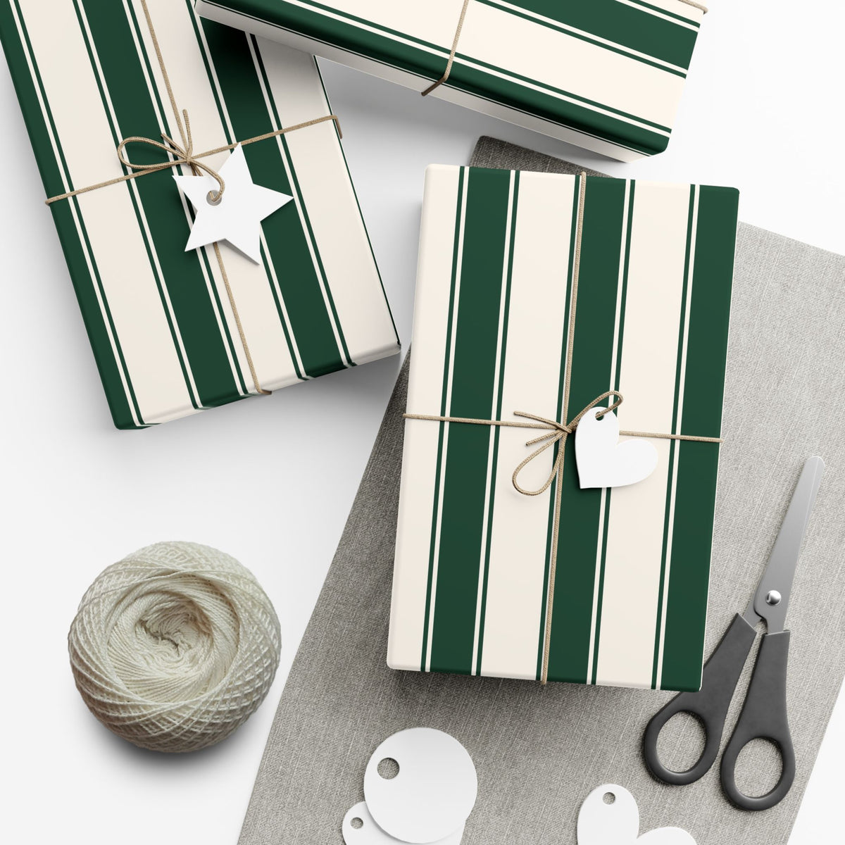 Candlewick Stripe in Evergreen