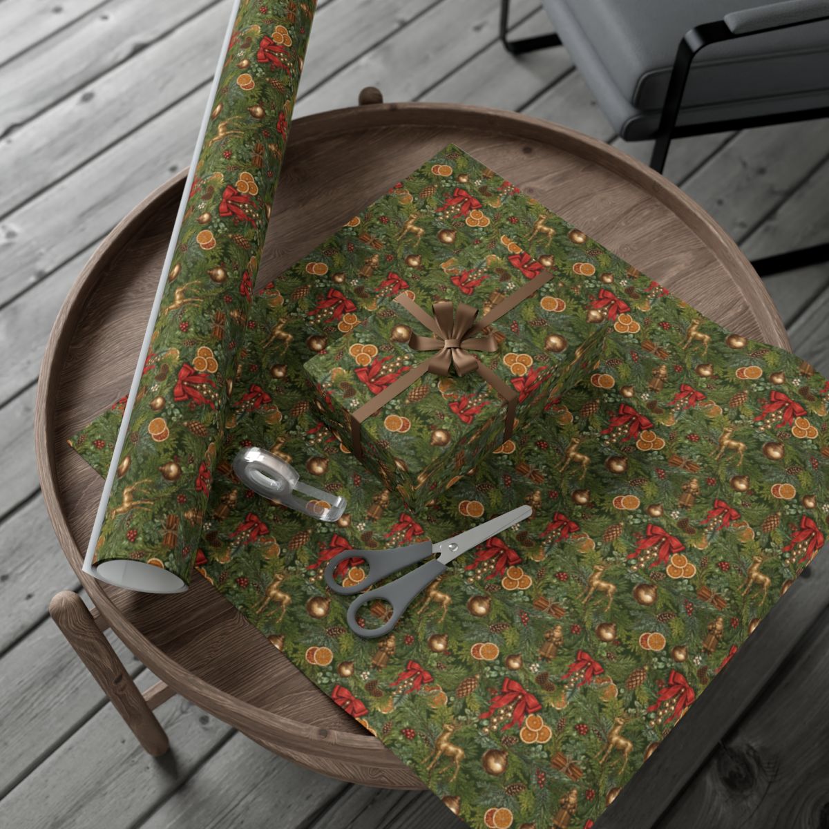 Gilded Evergreen & Brass