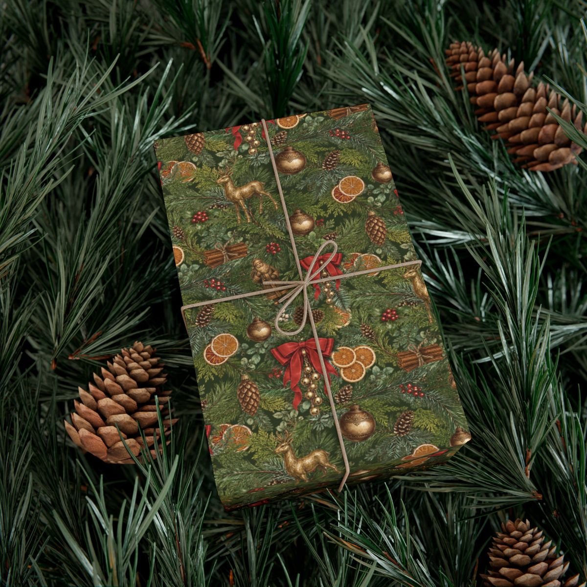 Gilded Evergreen & Brass