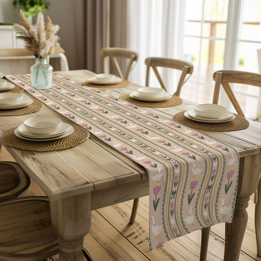 Cottagecore Retro Goose Table Runner