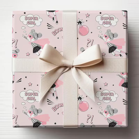 Super Girl All Occasion and Birthday Wrapping Paper