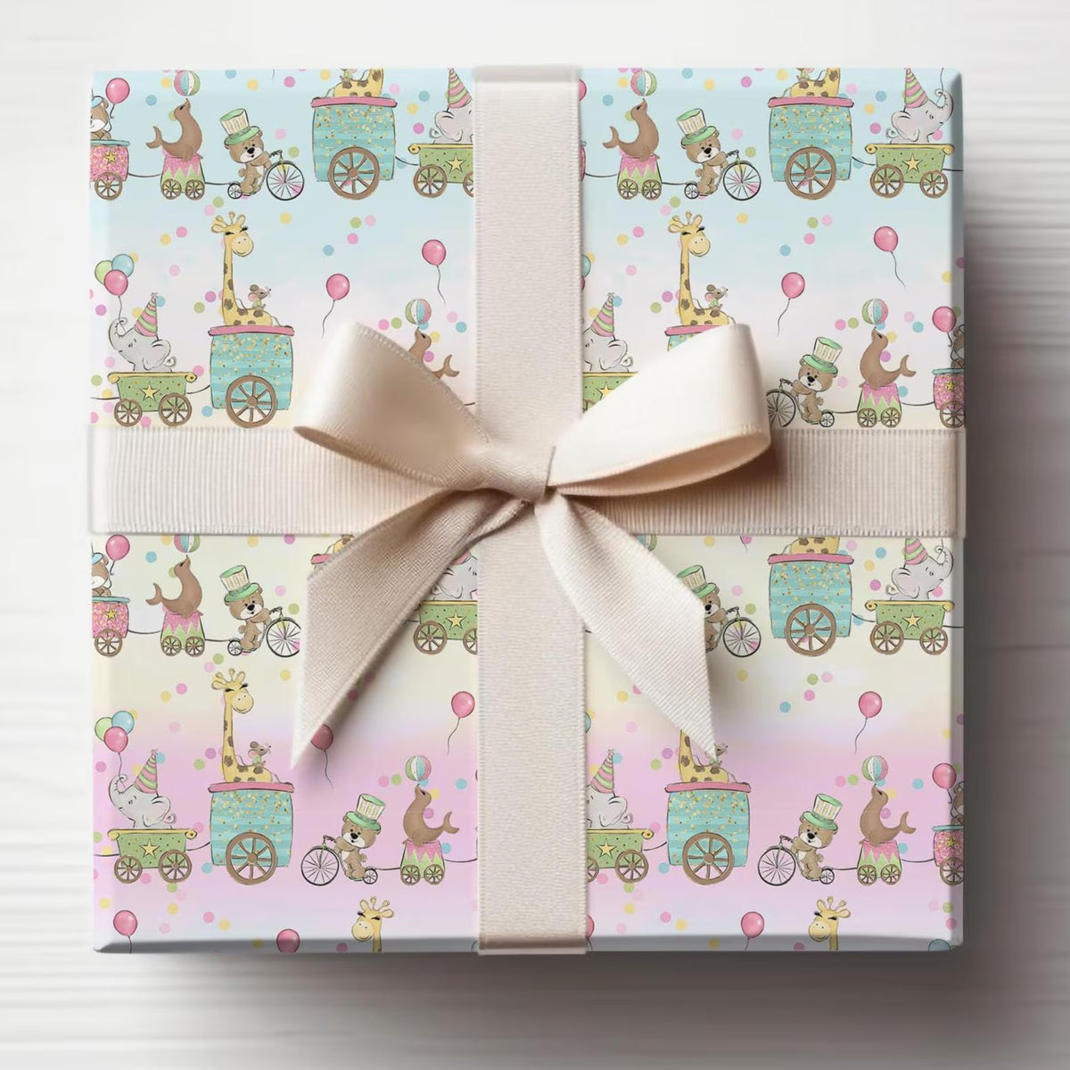 Pink Circus Baby Shower & Birthday Wrapping