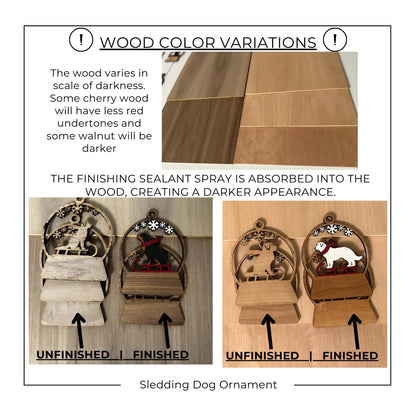 Labrador Retriever Dog Sledding Ornament